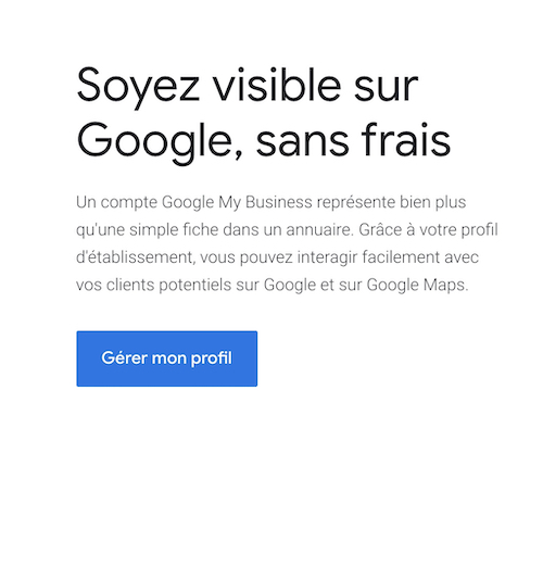 Google my business compte
